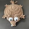 Sottobicchiere a forma di scoiattolo all'uncinetto, Sottobicchieri divertenti a forma di scoiattolo, Tappetini per tazze animali carini fatti a mano, Tappetino decorativo per tazze da bevande, Regalo per amanti degli animali