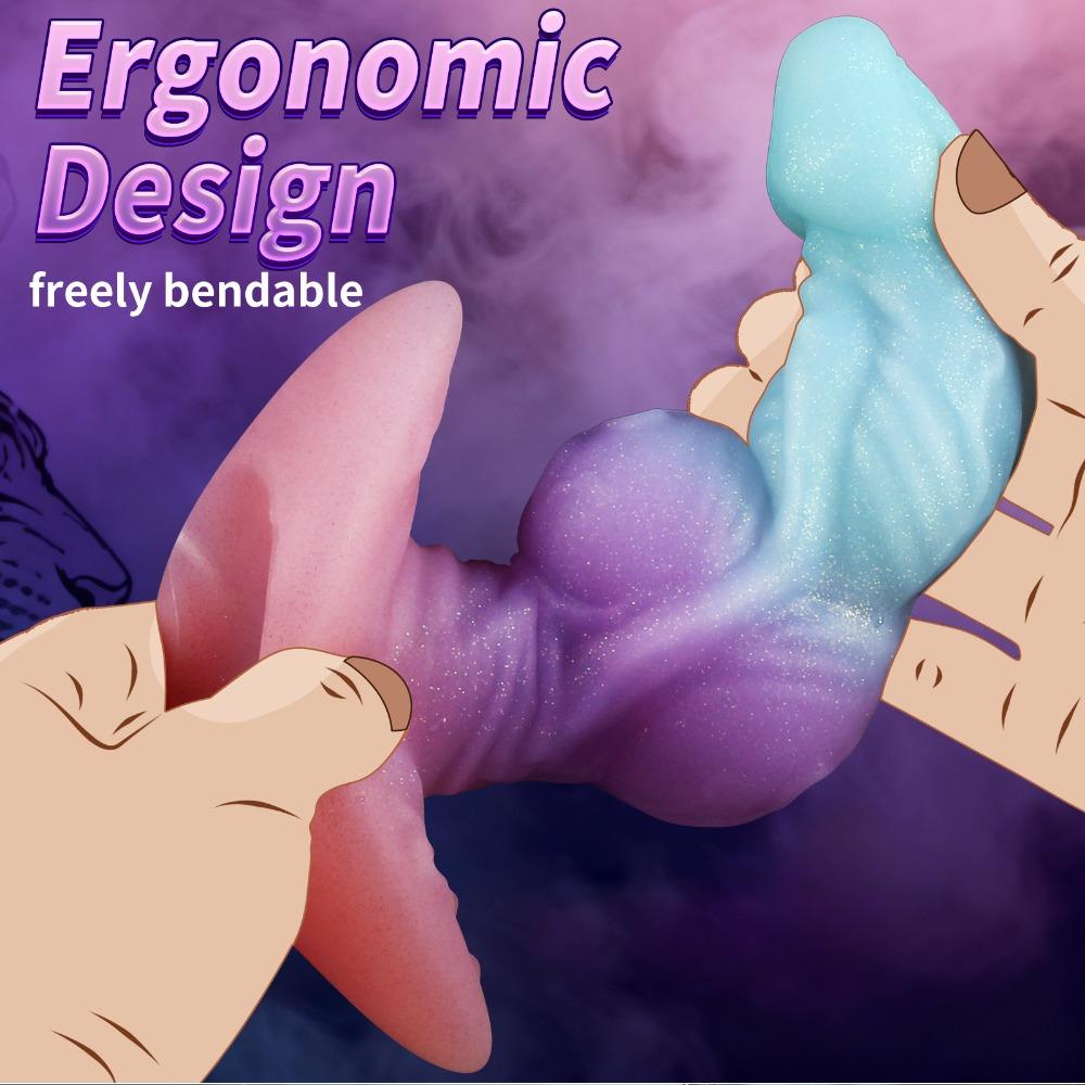 Unique Shape Anal Dilator Flexible Silicone Anal Trainer For Male Female
