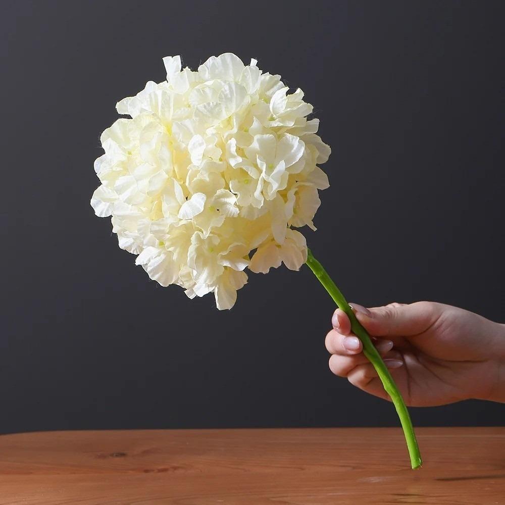 Reusable Hydrangea Artificial Flowers Bouquet Realistic Look Faux Flower Silk Flower  Home Ornament