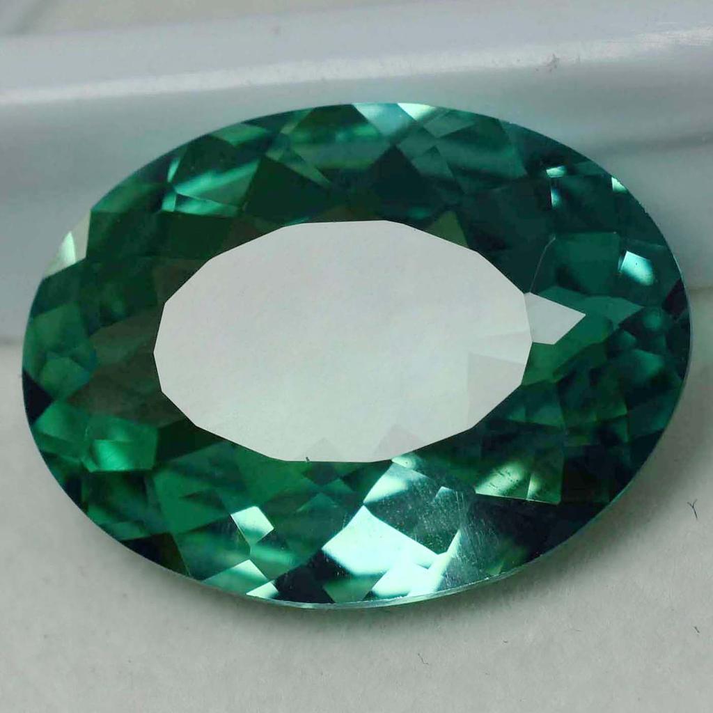 Natural Bluish Green Sapphire Loose Gemstone Montana 16.90 ct Oval Cut September Birthday Birthstone