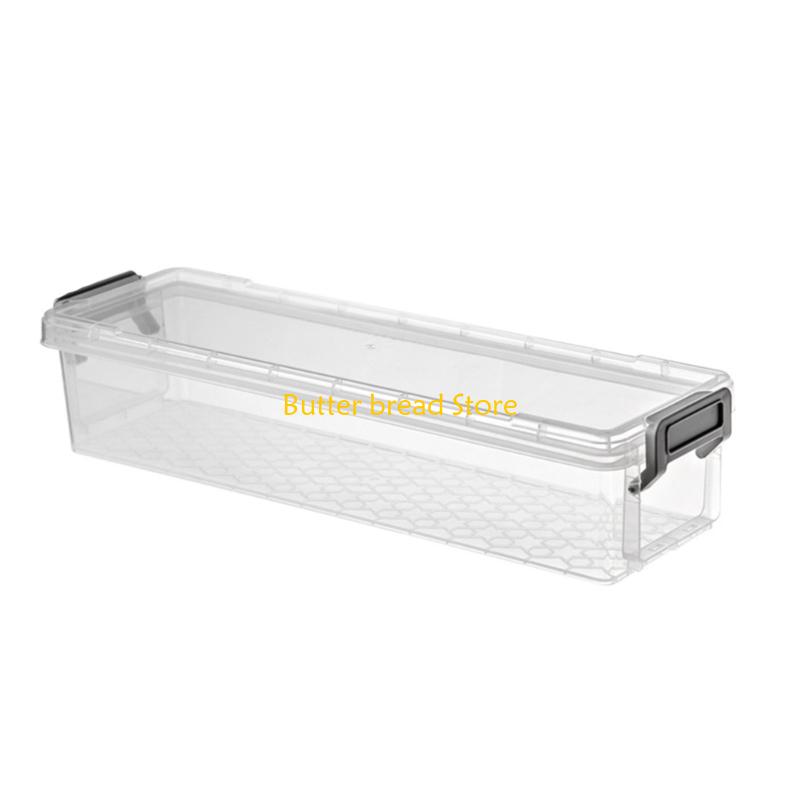 W89C Clear Storage Container Easy To Use Stackable Plastic Storage Bins with Lids for Home Office School