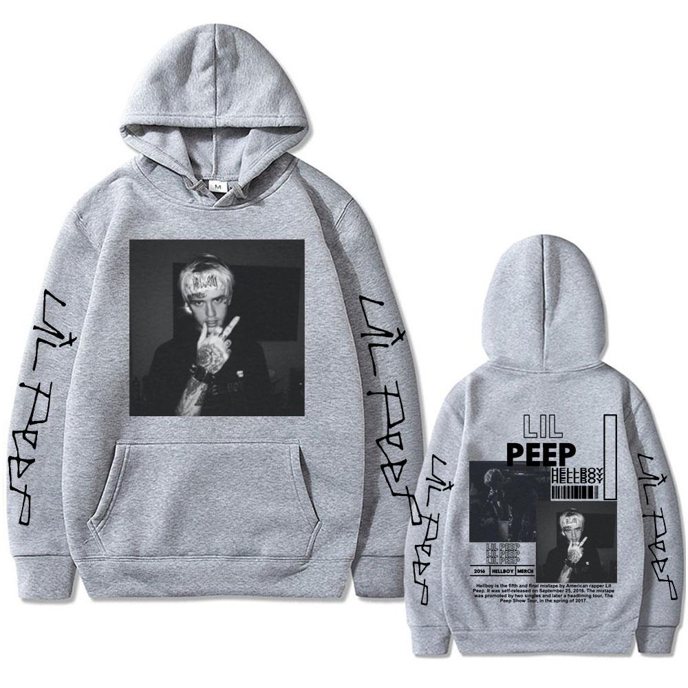 Rapper Lil Peep Hell Boy Crybaby Grafik Hoodies Herren Damen Mode Hip Hop Harajuku Sweatshirts Herren Lässig Vintage Streetwear