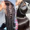 Hot-selling front lace wig long straight hair, chemical fiber full head cover fluffy natural wig spot wholesale