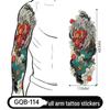 Adesivo Tatuaggio Completo per Braccio Uomo: Design Realistico Impermeabile, Motivo Tigre e Teschio