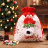 Christmas Candy Bags with Santa Snowman Designs - Party Gift Bags for Kids, No Handle