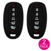 2X Silicone Car Key Fob Cover Case Holder Keychain For Hyundai Tucson Sonata Venue Accent Santa Fe Cruz Nexo Kona Elantra Gt I30
