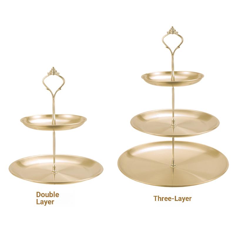 Gold Silver 2/3-Tier Cake Stand Party Dessert Display Tower For Holiday Gathering Elegant Serving Stand Cupcake Stand Decor