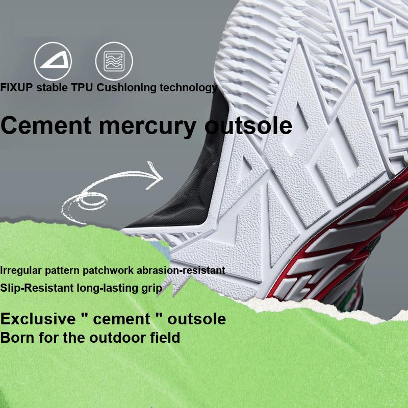 Anta Kids Cement Krypton Comfortable Versatile Shock Absorbing Wear Resistant High Top Basketball Shoes Kids Basketball Shoes A312411122-5