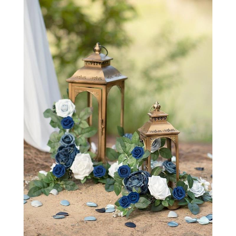 Rose Head Artificial Flowers for Arrangement Decoration 5 Pcs - White