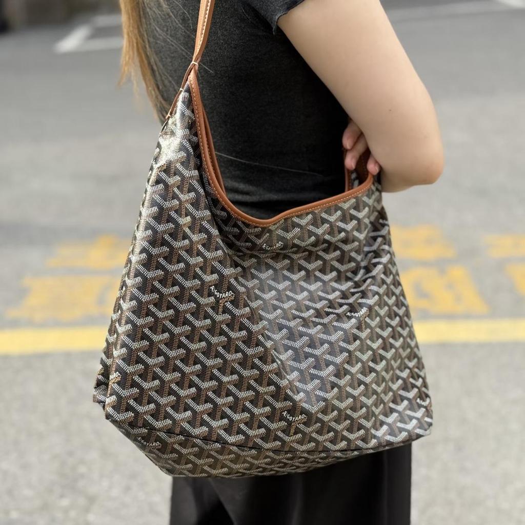 Genuine Leather Women's Dogtooth Hobo Shoulder Bag - Large Capacity Tote for Shopping & Commuting