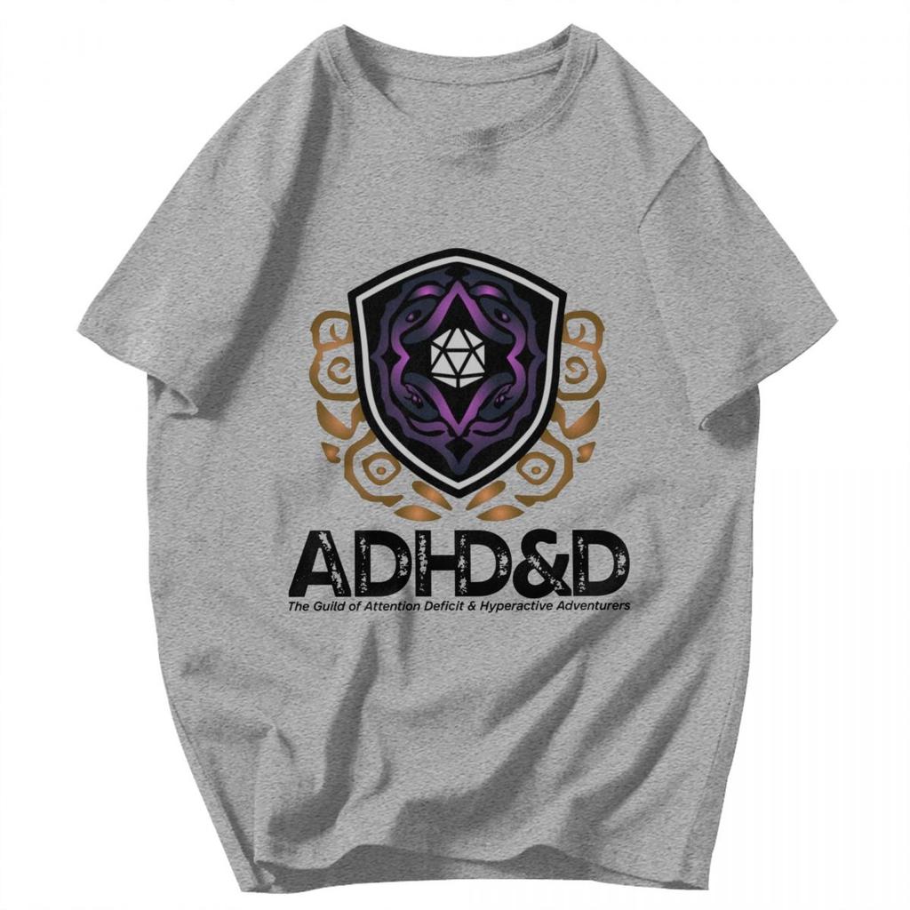Men T Shirt ADHDD Roll For Concentration Trendy Cotton Y2K Graphic Short Sleeve Unisex Clothing T Shirts