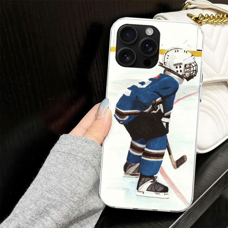 Ice Hockey Rink Sport Case for iPhone 13 12 Mini 11 Pro Max Soft Phone Cover X XS XR 7 SE 8 Plus 6 6S 5 5S Silicone Black Capa