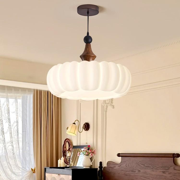 French Cream and Chinese Style Chandelier: Warm, Eye-Protective Light for Bedroom, Study, or Retro Dining Room