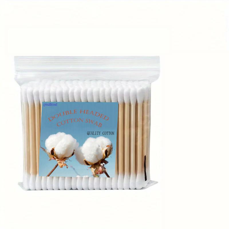 

100PCS Round Headed Cotton Swabs, Double Round Headed Cotton Swabs, Bamboo Sticks, Precision Pointed Cosmetic Nail Tools