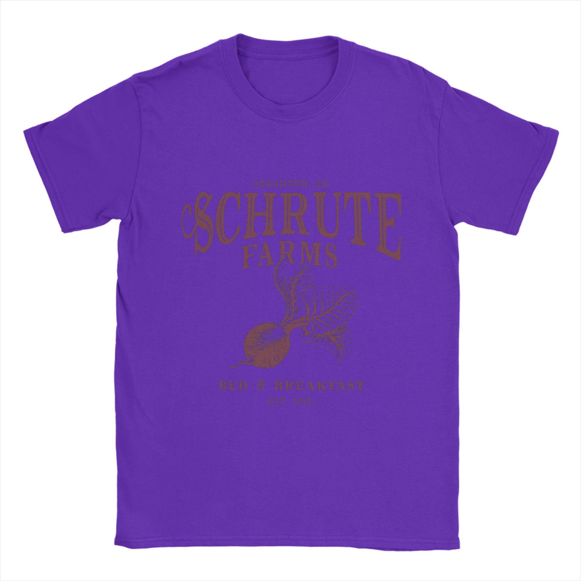 BenberFashion Mode The Office T-shirt voor Mannen Ronde Hals Puur Katoen T-shirts Schrute Farms Korte Mouw T-shirts Cadeau Idee Kleding M