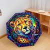 Colorfulanimals Pattern Pattern New Style Umbrella, 1 Piece Automatic Folding Umbrella, Portable Travel Umbrella, Outdoor Umbrella, Birthday Gift