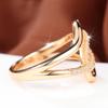 Stylish Gold Color Ring for Women Intertwined Zircon Evening Party Dating Fashion Jewelry Gift