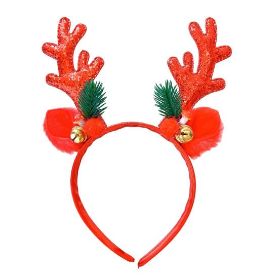 Christmas Bowknot Headband Kids Adults Cosplay Costume Party Decoration Red Green Sequined Xmas Headwear Photography Props