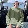 MARK FAIRWHALE Men's Waffle Knit Long-Sleeve Loose Fit Crewneck T-Shirt