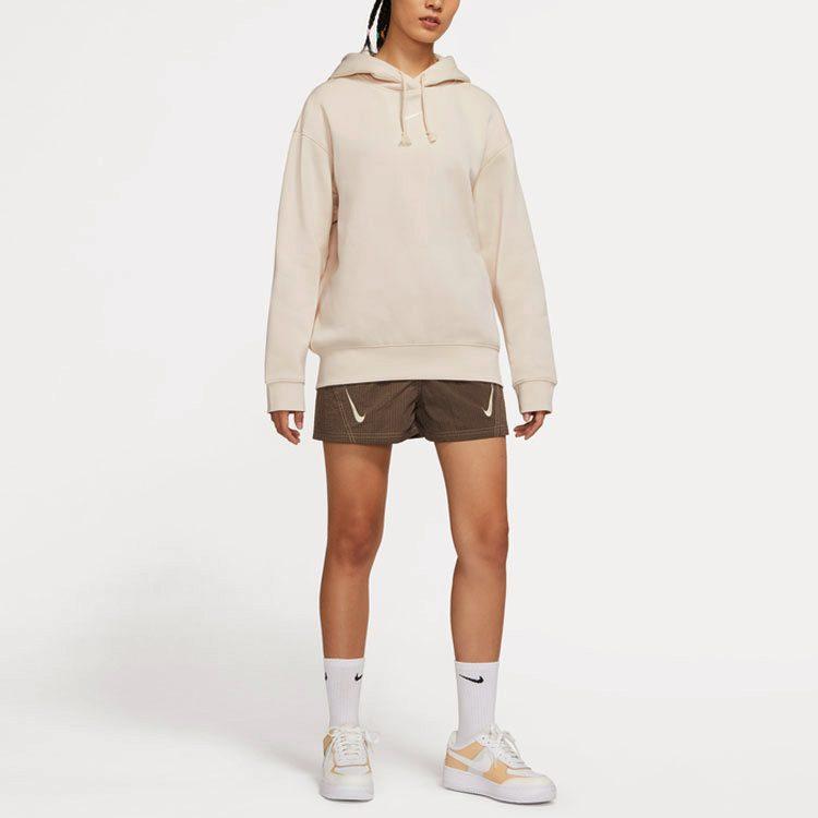 Nike Sweatshirts Women's Beige Hooded Thickened Regular DJ7669-219