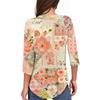 Womens T Shirts 3/4 Sleeve Shirts Color Pullover Summer Spring Tops Blouses