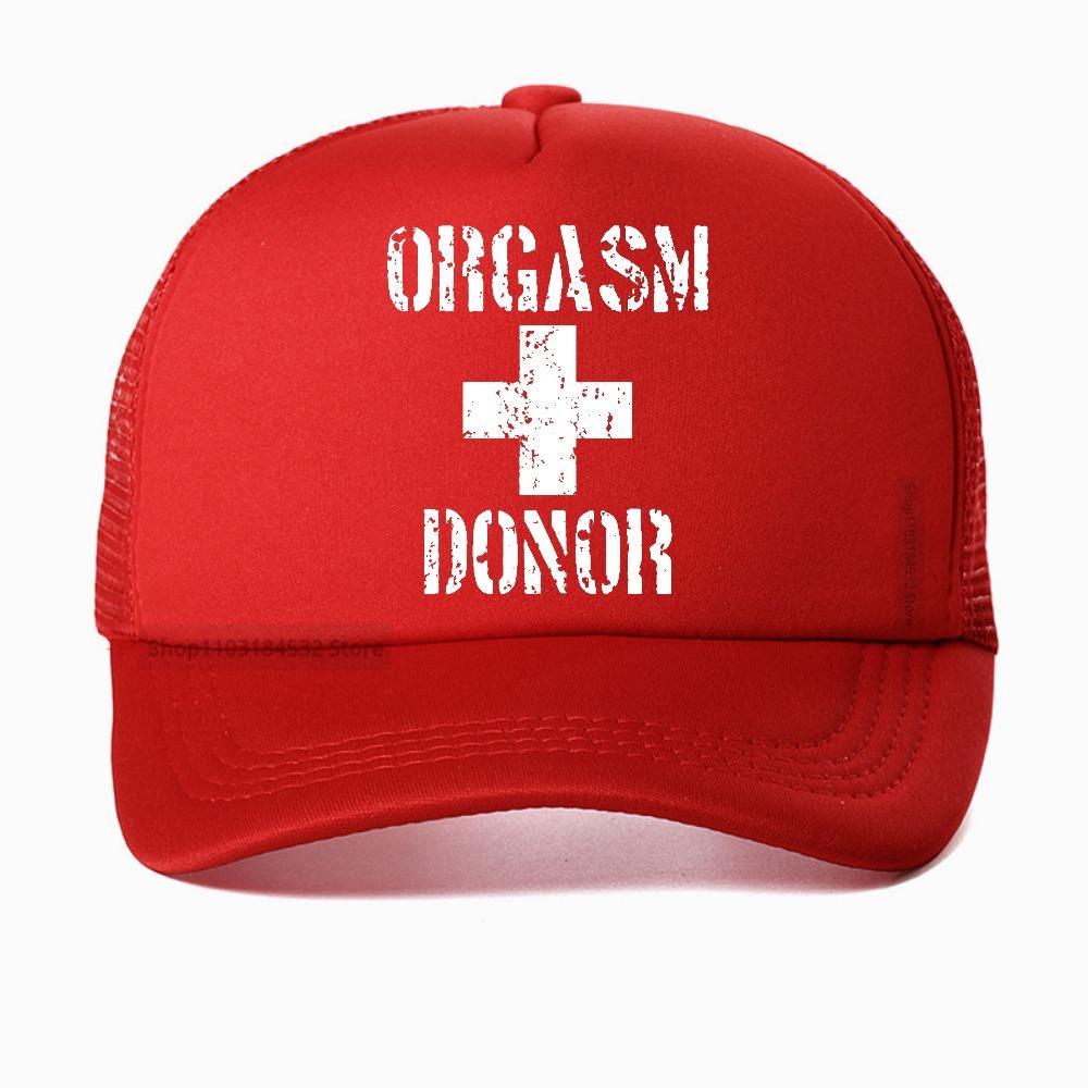 Black Humor Orgasm Donor Funny Humor American Novelty Gift Unisex cap Women Fashion Printed baseball caps Breathable trucker hat Adjustable