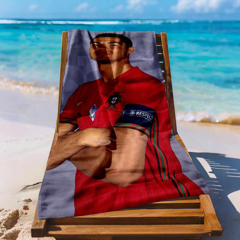 Cristiano Ronaldo Beach Towel Super Soft Microfiber Quickdry Fabric Comfortable Lightweight Perfect For Traveling Yoga Camping And Swimming