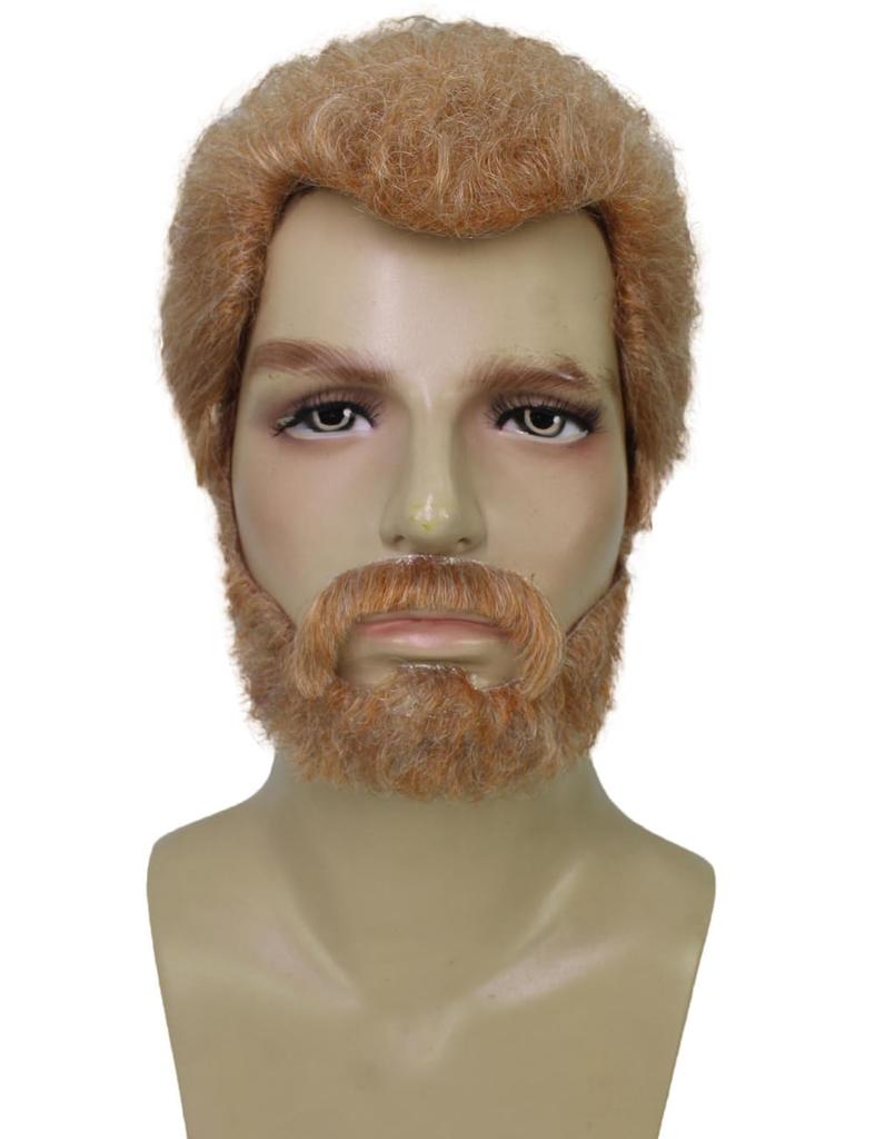 Wigs2you H-5688 Prince of Wales British Ginger Brown Wig and Beard Set for Adult Men