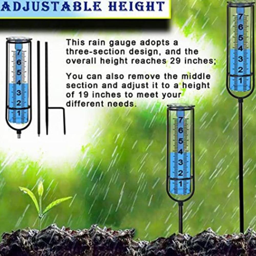 Outdoor Plastic Rainwater Gauge Easy Installation Rainwater Measurer For Patios