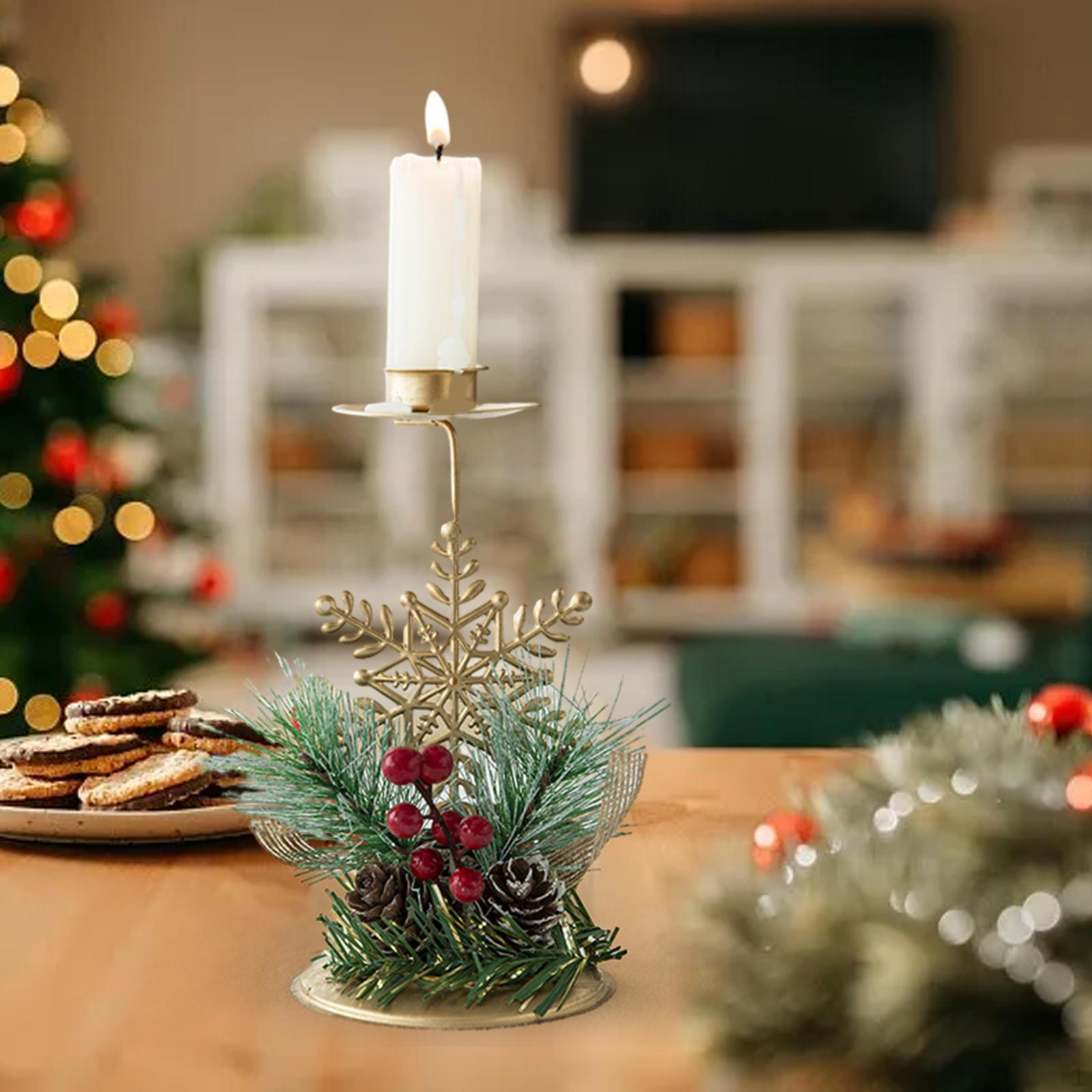 

Рождественский подсвечник, элегантный креативный подсвечник с металлической колонной для гостиной, отеля