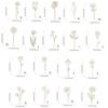 Wooden Wildflower Decors,Wood Flower Cutout for DIY Crafts,Wall Decors Hanging Florals Sculpture Wildflower Stems
