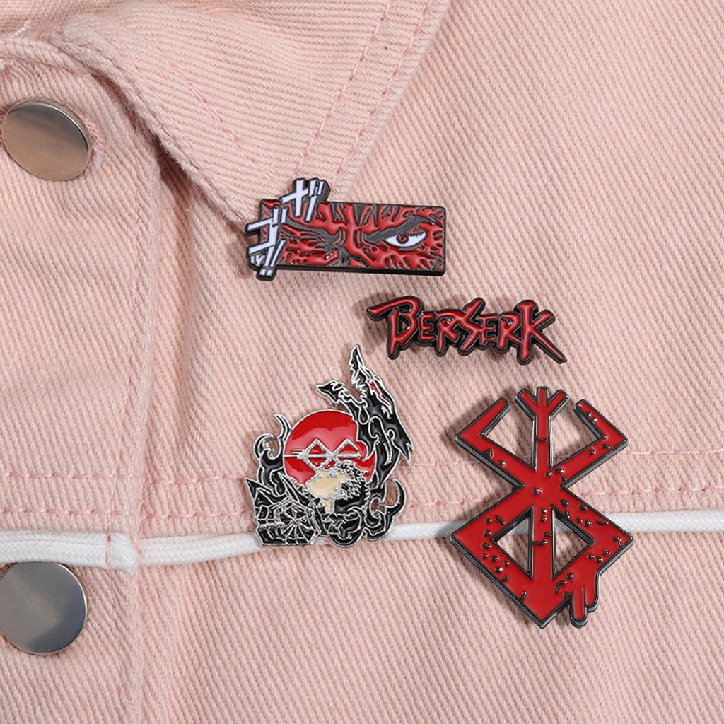 Berserk Beherit Anime Game Red Cartoon Brooch Lapel Pin Backpack Hat Clothing Accessories Badge Jewelry Gift For Friends