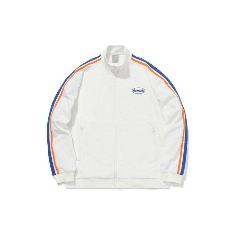 Li-Ning Sport Fashion Open-Front Hoodie Set Men Hoodies Off-White AWEQ027-3