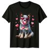Valentines Day Dogs Holidays Unisexs TShirt Unisexs Tee Puppy Bubblegum Graphic