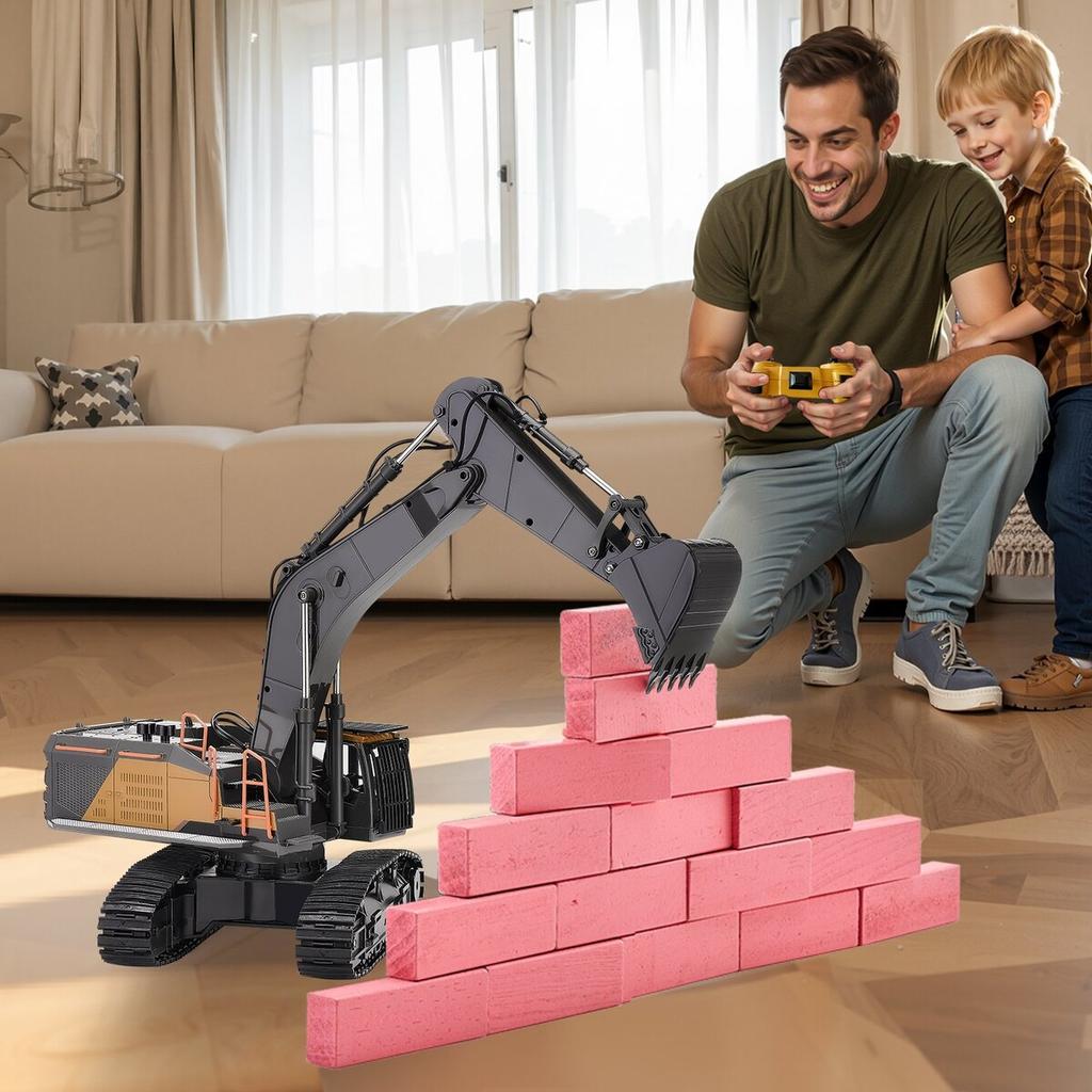 Remote Control Excavator Toy 22 Channel 1:14 Scale RC Excavator Digger