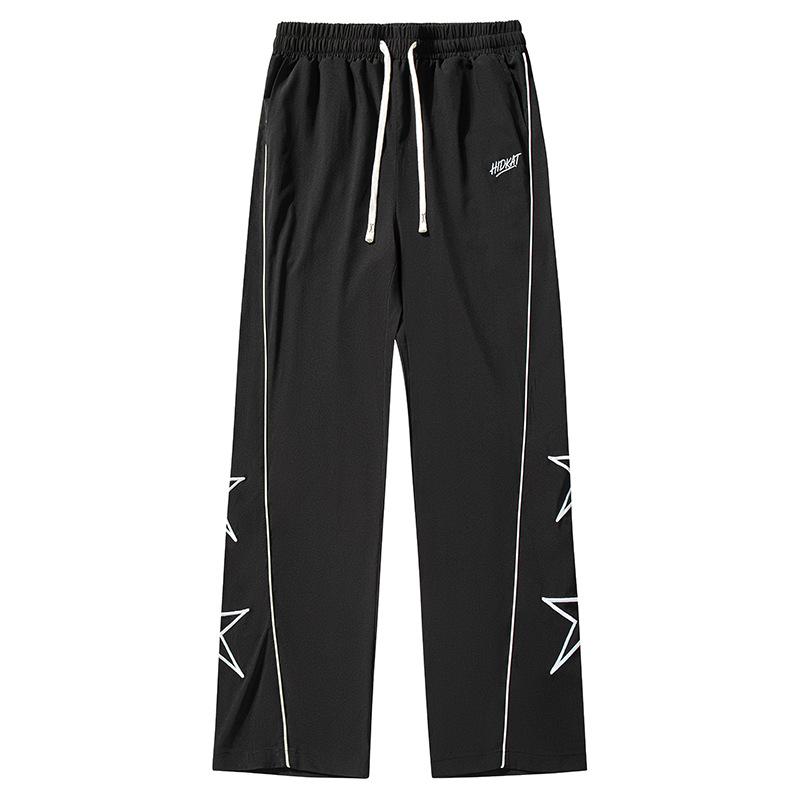 European size, men's trousers, casual sports, daily running, versatile pocket trend g pentagram