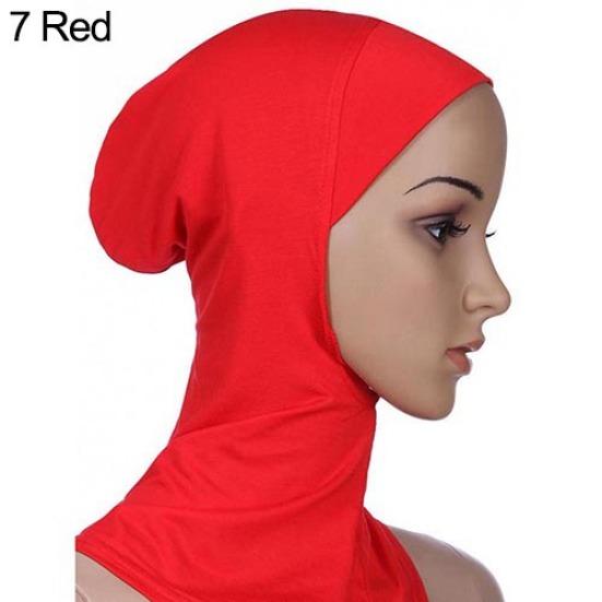 Soft Solid Color Women Full Cover Scarf Cap Underscarf Neck Head Bonnet Hat