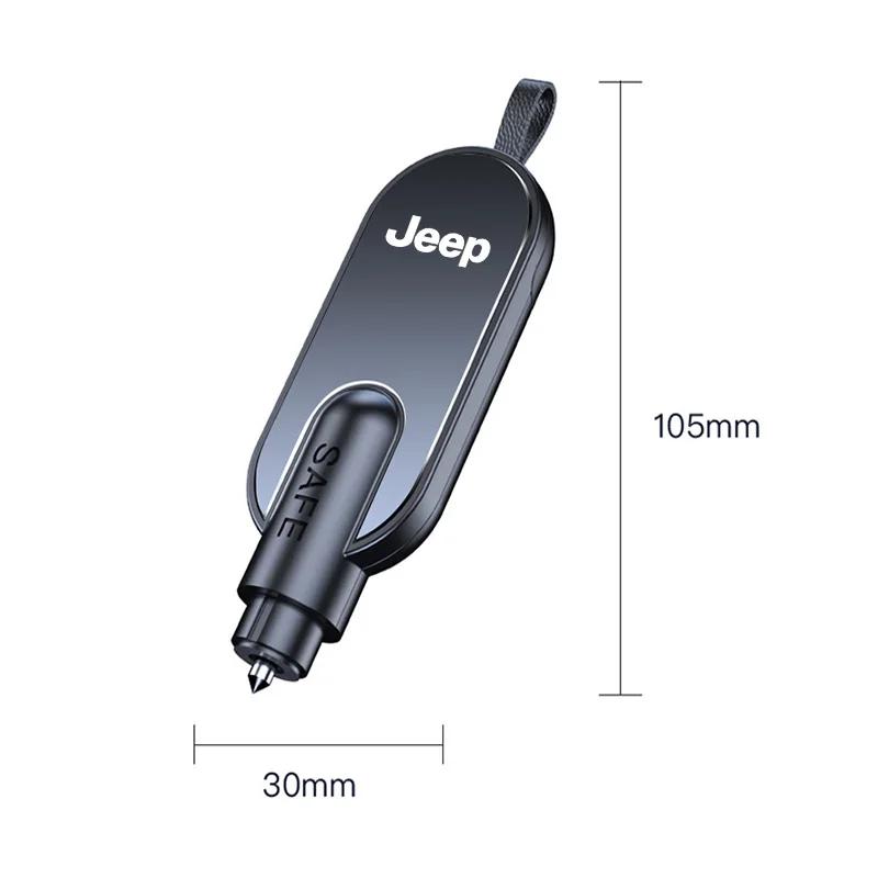 For Jeep Car Window Breaker Emergency Hammer Seatbelt Cutter Escape Tools For Jeep Grand Cherokee Wrangler JK Gladiator Compa