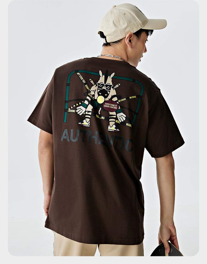 Kappa Retro Short Sleeve New Men's Pattern Printed T-shirt Pure Cotton Round Neck Half Sleeve Summer
