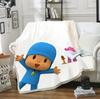 P-POCOYO Weihnachtsdecke Modern Bedruckt Anime Flauschig Benutzerdefiniert Luxus Plüschdecken Überwurf Baby Winter Fleece Mikrofaserstoff