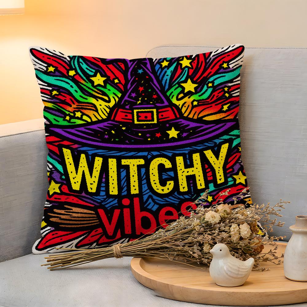 

Cushion Cover Linen SkinFriendly Soft Decorative Case For Sofa Home Decor Anime Halloween Pillow cover 30x30cm