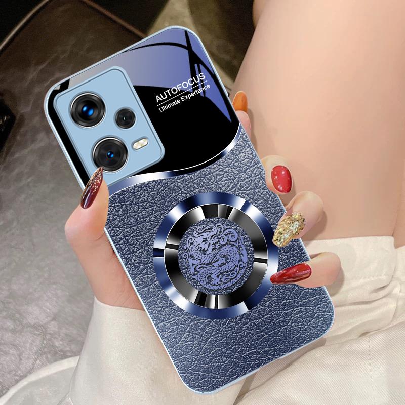 Glücksbringer Ring für Xiaomi 14 Ultra 13 Lite Redmi Note 13 11 Pro 12 Plus Poco X6 3 Pro F4 6 GT Gehärtetes Glas Handyhülle