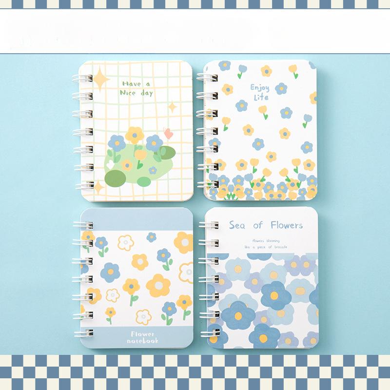 A7 Liten söt Kawaii fickanteckningsbok Blankfodrad anteckningsblock Mini Journal Memo Anteckningsblock för Student Traveller Skoltillbehör