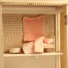 1/12 Doll House Furniture Miniature Bed with Bedding Simulation Detail Kids Imaginative Play Collectible Doll Accessory