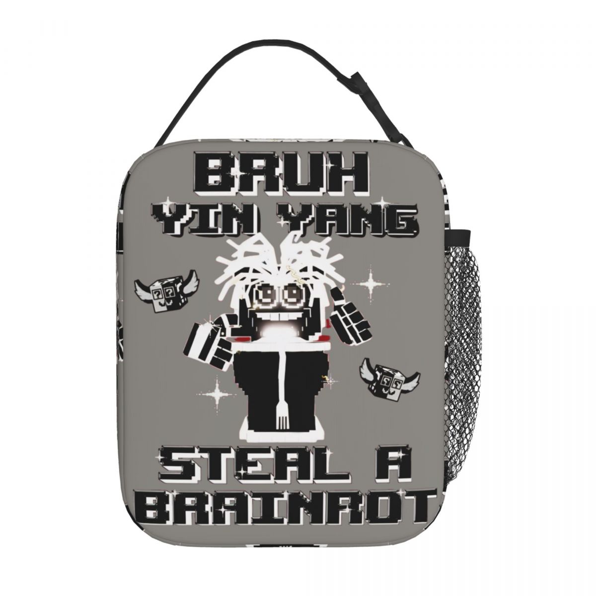 Bruh Yin Yang Spaghetti Tualetti Steal A Brainrot Insulated Lunch Bag Meal Container Cooler Bag Tote Lunch Box Bento Pouch One Size