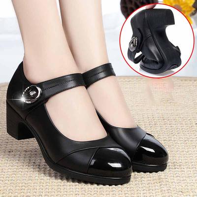 Scarpe da Donna Comode a Suola Morbida per Tutte le Stagioni Scarpe da Donna con Tacco a Zeppa Scarpe da Donna Chunky Chiusura in Velcro
