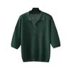 Summer Women's T-shirt Plus Size Thin POLO Collar Fashion Casual Versatile Short-sleeved Knitted Tops