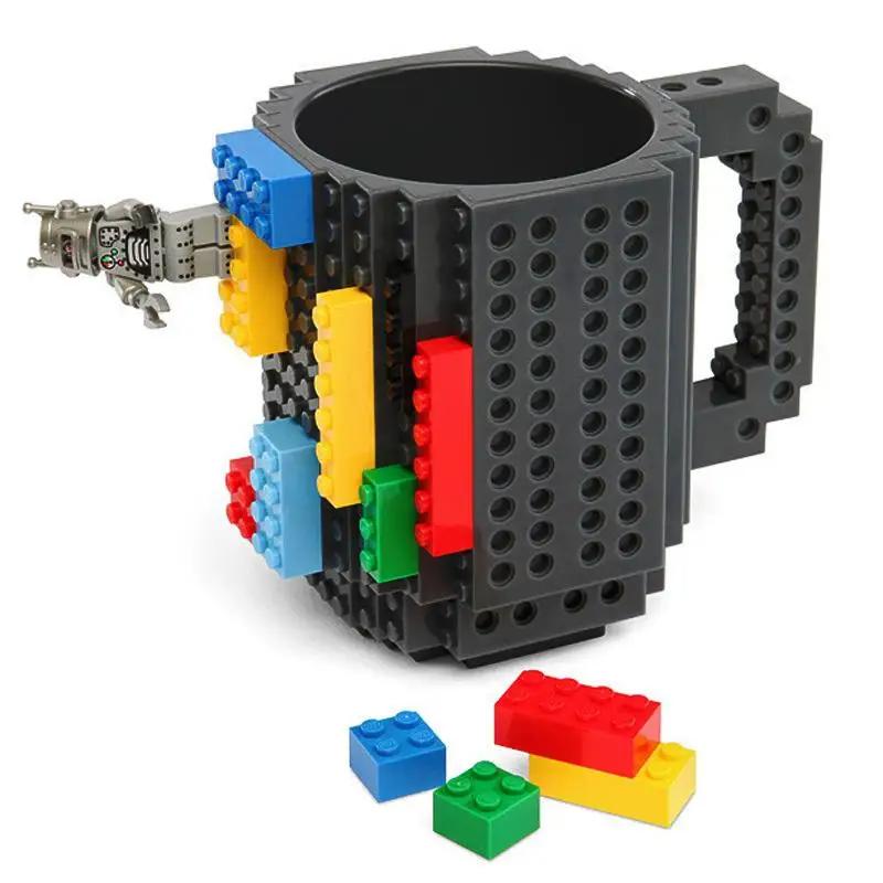 1PC Personalized Creative Building Block Assembly Cup Children's Educational Water Cup Drop-resistant Mug gift
