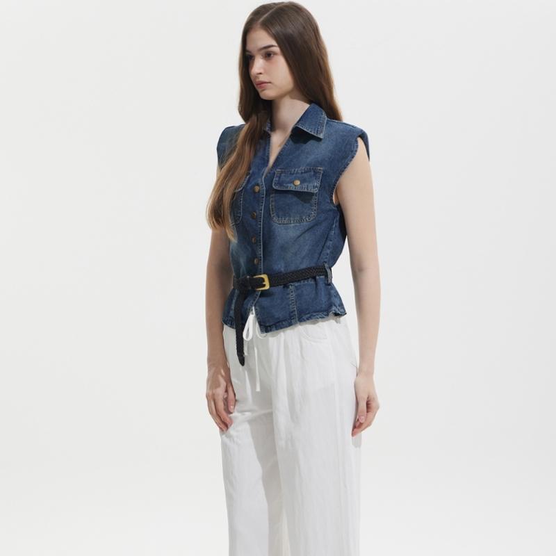 Ggpx Weaving Belt Set Denim Vest Gq4vt005f