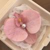 Pince à Cheveux Fille Ornement Perle Imitation Style Chinois Forme Phalaenopsis Pince à Cheveux Prise Stable Pas de Dommage Pince à Cheveux Latérale